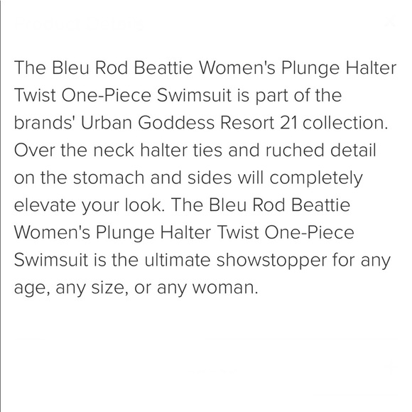 Bleu Rod Beattie Plunge Halter Twist One Piece - Picture 13 of 14